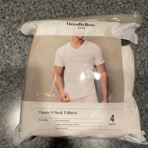 Goodfellow and co white v-neck shirts 4 pack